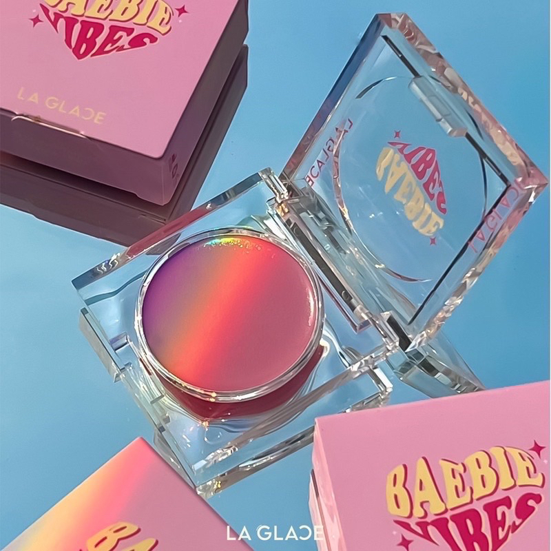 พร้อมส่ง แถมพัฟ BAEBIE BLUSH LA GLACE บลัชออนลากลาส