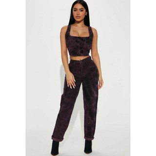 กางเกงฮิต Fashion Nova Jean Boyfiriend purple Plus Size ใส่ได้ค่ะ