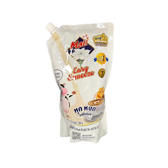 นมข้นหวาน (รุ่นถุงมีฝาปิด) ตรามะลิ ขนาด 1000g. หยกออนไลน์