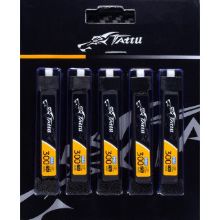 [แบตเตอรี่] Tattu 300mAh 3.8V High Voltage 75C 1S1P Lipo Battery Pack แพ็ค 5ก้อน