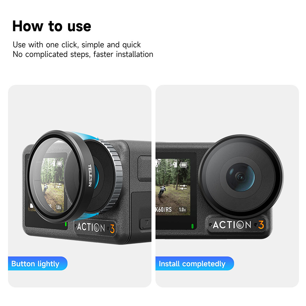 DJI Action 5 Pro / 4 / 3 CPL/ND Telesin Lens Filter ND8 ND16 ND32, CPL By Aquapro - รูปที่ 3