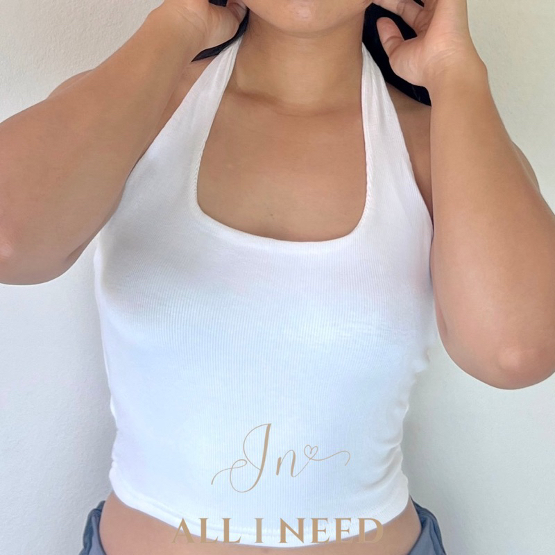 เสื้อคลองคอสีขาว[IN003]