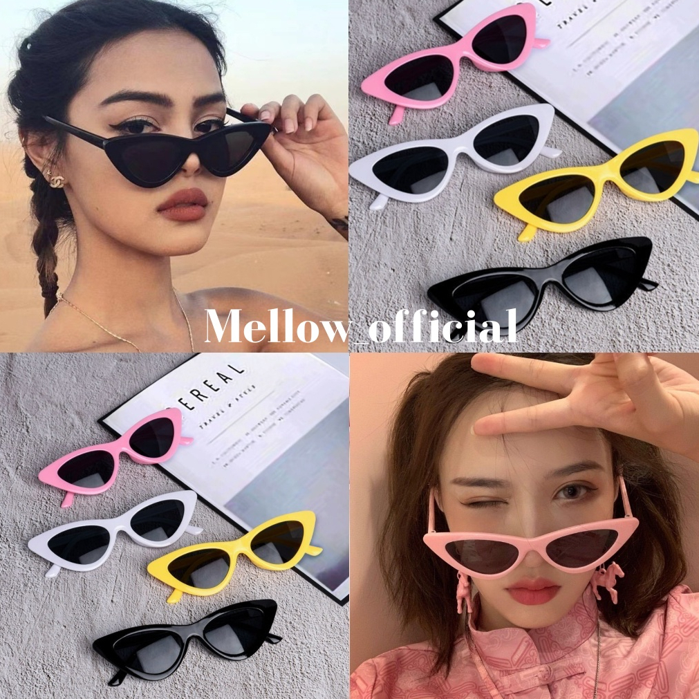 [พร้อมส่งจากไทย ] แว่นตากันแดด ทรงCat Eye แว่นตาแฟชั่น สวยเฉี่ยว ขี้เล่น เปรี้ยวสุดๆ Mellow SG09.