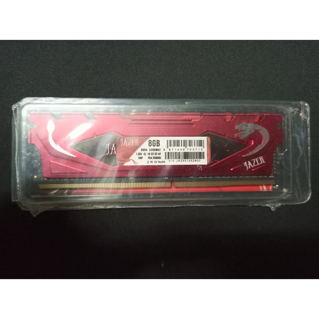 **ส่งฟรี**JAZER RAM แรมมือสอง DDR4 8GB BUS 3200 - CL18 ขนาด 1x8GB ประกันนอกตีหมดประกัน ประกันใจ 7 วัน