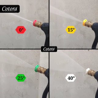 !! ส่งไว จากไทย 5ชิ้น 5สี หัวฉีดน้ำแรงดันสูง หลายองศา 4000 PSI ขนาด 1/4นิ้ว หัวฉีดสเปรย์ 0 15 25 40 องศา