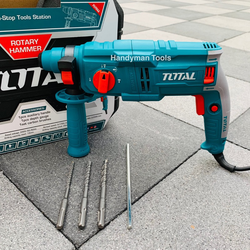 TOTAL สว่าน สว่านโรตารี่ 3 ระบบ รุ่น TH306236 ( Rotary Hammer 650W) ขนาด 22 mm** สินค้าออกใบกำกับภาษีเต็มรูปแบบได้ค่ะ **