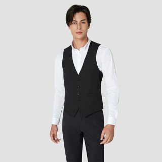 SUIT SELECT Plain Vest (Black)