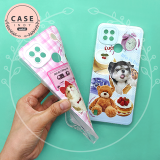 Realme C12 C21 เคสมือถือนิ่ม TPU ขอบใสกันเลนส์กล้องนูนลายน่ารัก