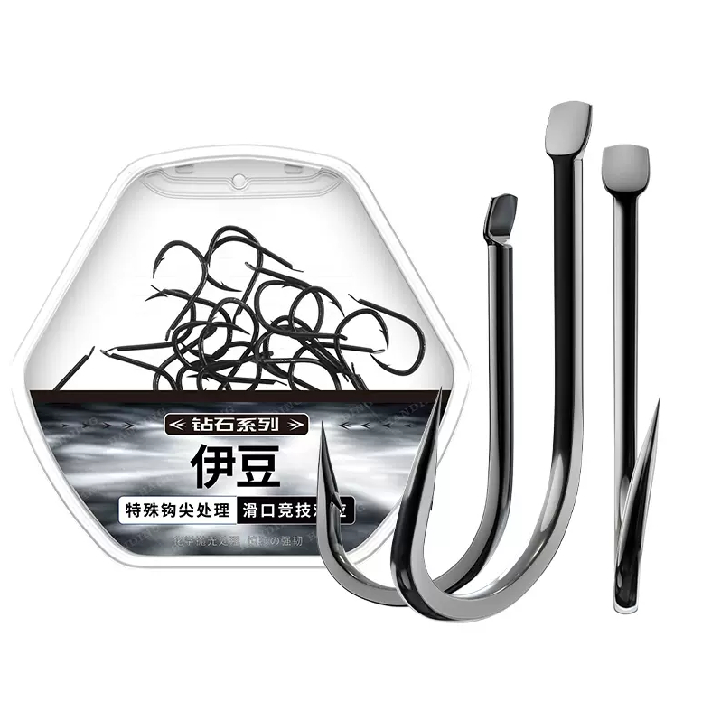 ตัวเบ็ดมีเงี่ยง Handing (รุ่น 2) ทรงจินุ ก้านสั้น คม แข็ง ทะลุ ปลายเกษรคงทน ไม่มีบิดงอ