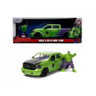 โมเดลรถเหล็ก 1/24 Hulk &amp; 2014 Ram 1500 [JADA]