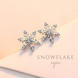 ต่างหู s925 รุ่น เกล็ดหิมะ snowflakes ผู้หญิง ต่างหูแฟชั่น ของขวัญ เครื่องประดับ minimal