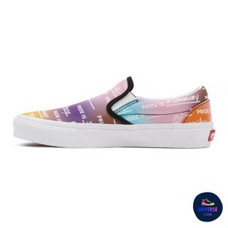 [ของแท้ ส่งฟรี PRE-ORDER] VANS CLASSIC SLIP-ON (PRIDE) RAINBOW/TRUE WHITE