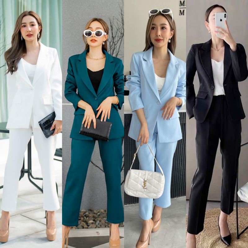 #สูทสีฟ้า #สูทออกงานสีฟ้า #สูทสีดำ #สูทออกงานสีดำ #สูทสีขาว #สูทออกงานสีขาว #สูทสีเขียวแก่ #สูทผู้หญิงสีดำ #สูทสีดำ