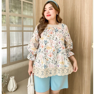 เสื้อสาวอวบ//มีอกถึง52”//DaisyTop//FlowerBunch