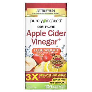 Purely Inspired Apple Cider Vinegar | Lose Weight with Green Coffee (100Tablets)