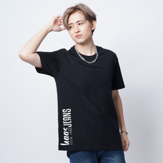 haas เสื้อยืดแขนสั้น unisex ผู้ชาย ผู้หญิง ลายสกรีนข้าง haas JEANS SHSK2562