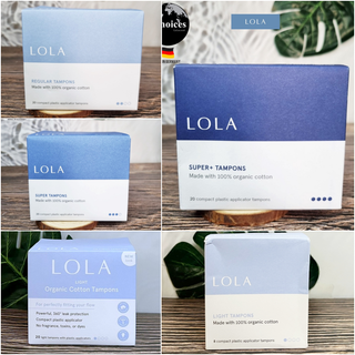 [Lola] Tampons Made with 100% Organic Cotton Plastic Applicator Tampons ผ้าอนามัยแบบสอด ออร์แกนิค