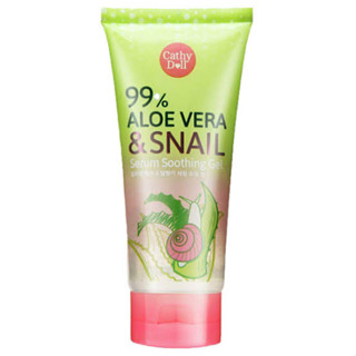 Cathy Doll 99% Aloe Vera &amp; Snail Serum Soothing Gel (60 g./ 175 g./300 g.) เคที่ดอลล์ อโลสเนล เจลว่านหอยสูตรใหม่