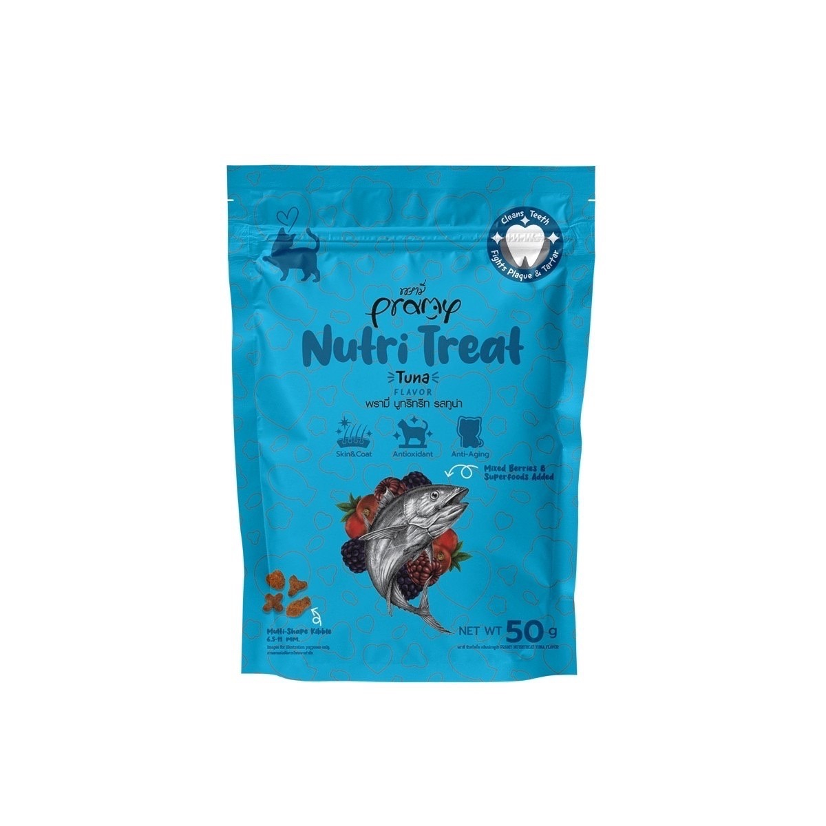 Pramy Nutri-Treat พรามี่ ขนมขัดฟันแมวหลากหลายรสชาติ ขนาด 50g ราคา ถูกที่สุด ดีลบีเคเค แกลเลอรีภาพที่ 8