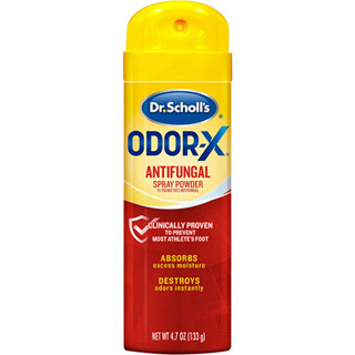 [ของแท้ 100%] DR.SCHOLL ODOR-X ANTIFUNGAL SPRAY POWDER 1% TOLNAFTATE ANTIFUNGAL 4.7 oz. (133 g)