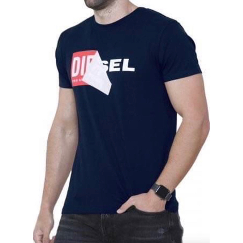DIESEL T DIEGO QA Mens T Shirt Short Sleeve Crew Neck Slim Fit Casual Cotton Tee เสื้อยืด แขนสั้น ที
