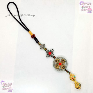 พวงกุญแจเชือกถัก Tibetan Buddhist Vajvakilaka Car Charm Lanyard Keychain Tibetan car hangings