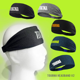 Tourna Headband V2 ผ้าคาดศรีษะ ซับเหงื่อ สำหรับ เทนนิส แบดมินตัน และทุกกีฬา แบบยางยืดรัด