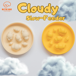 Bite Me Cloudy Slow-Feeder ชามซิลิโคนลายเมฆนำเข้าจากเกาหลี 🇰🇷