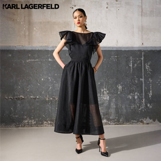 KARL LAGERFELD - FLARED MAXI SKIRT 235W1206 กระโปรง