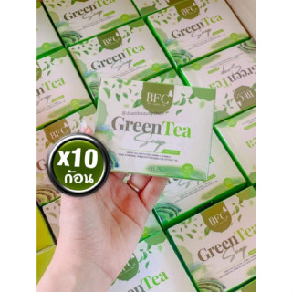 [ เรทส่ง 10 ก้อน ] สบู่ บีเอฟซี กรีนที โซฟ BFC GREEN TEA SOAP 50g. หน้าใส ลดสิว ราคาถูกสุด