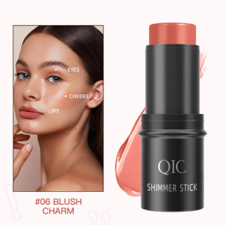 บลัชออน QIC สีดํา สามมิติ กันน้ํา เพิ่มความกระจ่างใส ติดทนยาวนาน ให้ความชุ่มชื้น