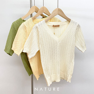 🍎 ลด45.-โค้ดWYQESS🍋nature.bkk - TPN6035 มิลเฟยท็อป millefeuille top