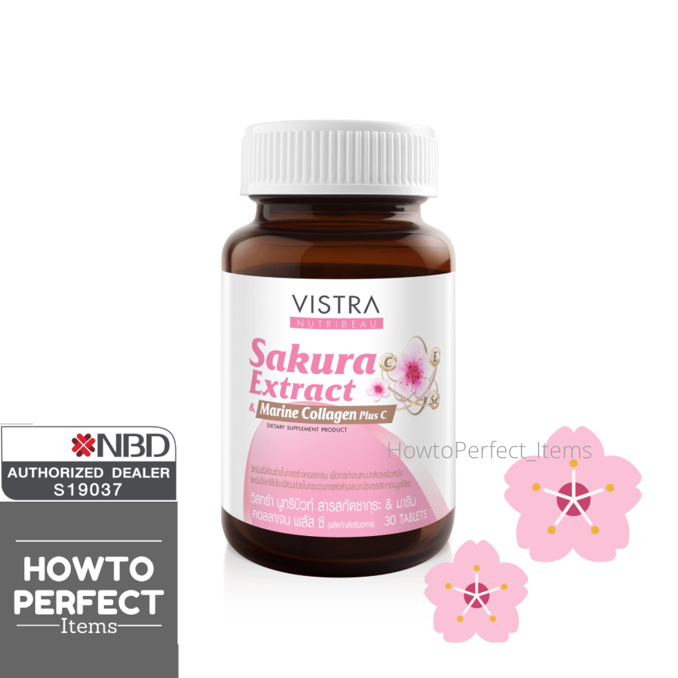 VISTRA Sakura วิสทร้า ซากุระ & marine collagen plus c มารีน คอลลาเจน พลัส ซี