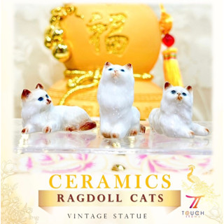 Handmade Ceramics Ragdoll Cats | เซรามิค แมวสายพันธุ์แร็กดอล  ขายเป็นเซ็ตค่า