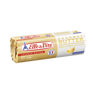 เอเล่แอนด์เวียร์ เนยจืด แบบแท่ง ไขมัน 82% 250 กรัม - Elle &amp; Vire Unsalted Butter Roll Gourmet 82% Fat 250g