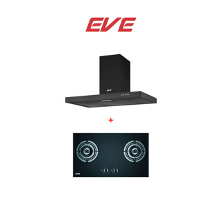 EVE เครื่องดูดควัน HC-SHADOW-90 PLUS + เตาแก๊สฐานกระจก FURY 2B