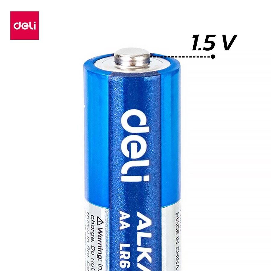 Deli ถ่านอัลคาไลน์ ถ่านขนาดความจุสูง AA LR6 / AAA LR03 ถ่าน 1.5V ใหม่ ของแท้ ถ่านไฟฉายอัลคาไลน์ Alkaline Battery