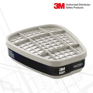 3M™ 6001 ตลับกรองสำหรับกรองไอระเหยสารตัวทำละลาย สารอินทรีย์ (2ชิ้น)