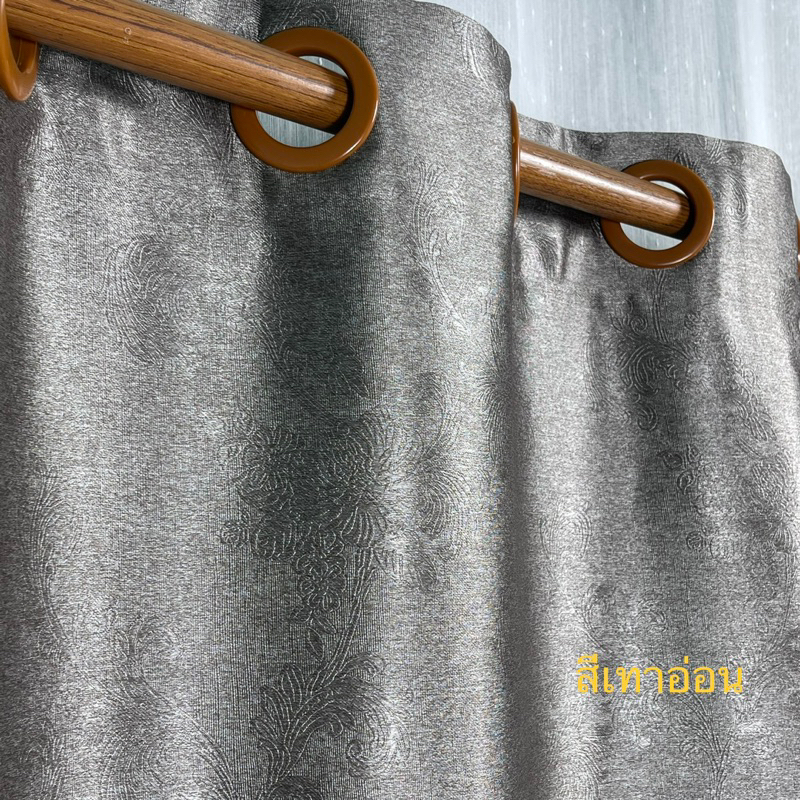 ผ้าม่านประตูผ้าม่านหน้าต่างสำเร็จรูปกันแสง95%-98%ปั้มห่วงตาไก่ ลายกุหลาบหน้าเดียว - รูปที่ 4