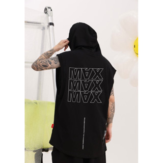 Spenzer.street | 🖤 MAX vest ฮู้ด เสื้อโอเวอร์ไซส์ เสื้อผ้าสตรีท เสื้อแขนกุด เกาหลี เสื้อy2k ทราวิส 2pac ฮิต 2023 มาใหม่