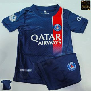 ชุดฟุตบอลเด็ก ชุดกีฬาเด็ก ทีม ปารีส PSG ปี 2024 รุ่นใหม่ล่าสุด (ครบชุดเสื้อพร้อมกางเกง)