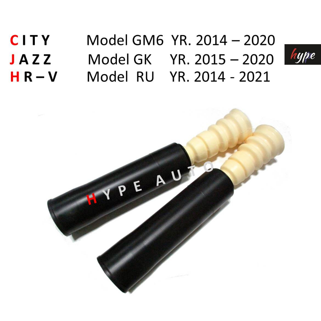 *** SET *** กันฝุ่น + โฟมกันกระแทกโช๊ค หลัง ซิตี้ CITY GM6 / แจ๊ส JAZZ GK / HR-V RU ปี 2014 - 2021 ( 4 ชิ้น)