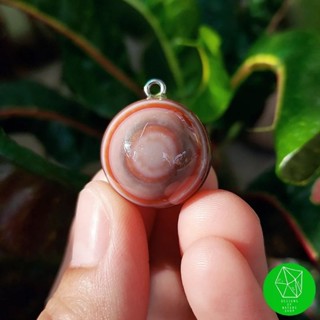 จี้เรดอายอาเกตทรงกลม(Red Eye Agate Pendant)