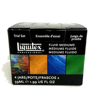Liquitex(ลิควิเท็กซ์) ชุดมีเดียม Liquitex Fluid Mediums 4×59 ml.(Glazing/Ultra Matte/Slow Dri/Matte) #699297