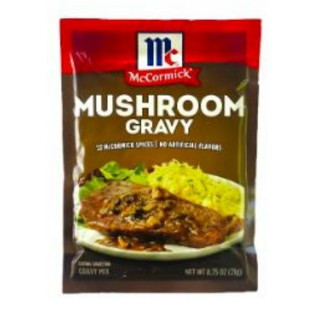 McCormick Mushroom Gravy แม็คคอร์มิค ผงปรุงอาหารสำหรับทำน้ำเกรวี่ผสมเห็ด 21 กรัม ผงปรุงรส มัชรูม