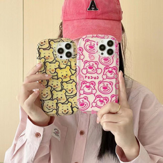 💕พร้อมส่ง💕iPhone 14 13 12 11 Pro Max เคส for เคสไอโฟน11 น่ารัก บางเบาพกพาง่าย กันกระแทก หมีสตอเบอรี่ วินนี่เดอะพูห์ Case