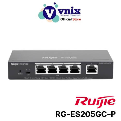 RG-ES205GC-P 5-Port Gigabit Smart POE Switch By Vnix Group