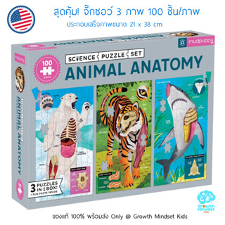 GM Kids (ของแท้ USA พร้อมส่ง6+ ขวบ) สุดคุ้ม จิ๊กซอว์ 100 ชิ้น Science 100 Pieces Jigsaw Puzzle Animal Anatomy (Mudpuppy)