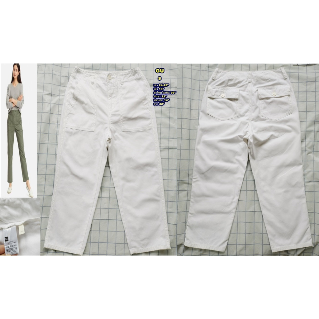 GU และ Uniqlo Chino Baker Pants กางเกง 5 ส่วน-ไซส์ S,M,L งานชนช็อปไทยและญี่ปุ่น(สภาพเหมือนใหม่ ไม่ผ่