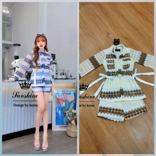 ชุดset 2ชิ้นงานปักทั้งชุดแขนยาว